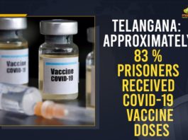 83 % Prisoners Received COVID-19 Vaccine Doses, 83 % Prisoners Received COVID-19 Vaccine Doses In Telangana, Approximately 83 % Prisoners Received COVID-19 Vaccine, covid 19 vaccine, COVID-19 Vaccination, Mango News, Medical and Health Department, separate vaccination drive to vaccinate prisoners, Telangana Government, Telangana: Approximately 83 % Prisoners Received COVID-19 Vaccine Doses, vaccinate prisoners in several jails of Telangana