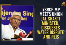 YSRCP MP Meets Union Jal Shakti Minister, Discusses Water Dispute And RLIS AP-Telangana Water Disputes, AP-TS Water Disputes, Discusses Water Dispute And RLIS, Gajendra Shekhawat., Krishna water dispute, krishna water disputes, Mango News, Rayalaseema Lift Irrigation project, Rayalaseema Lift Irrigation Scheme, Telugu states Water disputes, Union Jal Shakti Minister, Union Jal Shakti Minister Gajendra Shekhawat., Vijayasai Reddy, Water Dispute, Water Disputes Among States, YSRCP MP Meets Union Jal Shakti Minister