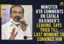 Minister KTR Comments On Eatala Rajender’s Leaving, Says Tried Till Last Moment To Convince Him Bandi Sanjay, Etela Rajender, Ex-Minister Etela Rajender Serious Comments, KTR Interesting Comments over Etala Rajender, KTR Interesting Comments over Ex-Minister Etala Rajender, KTR Latest News, KTR Serious Comments On Etela, Mango News, Minister KTR, Minister KTR Comments on Etela Leaving TRS, Minister KTR Interesting Comments over Ex-Minister Etala Rajender, Minister KTR Key Comments on Etela Leaving TRS, Minister KTR Live, TRS executive committee meeting, TRS Executive Committee Meeting in Telangana Bhavan