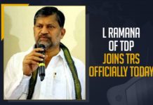 L Ramana Of TDP Joins TRS Officially Today CM KCR, Former TDP leader Ramana joins TRS, Former Telangana TDP Chief, Former TTDP President, Former TTDP President L Ramana, Former TTDP President L Ramana Joins In TRS Party In The Presence of CM KCR, L Ramana, L Ramana Joins In TRS Party, L Ramana Joins In TRS Party In The Presence of CM KCR, L Ramana to formally join TRS today, Mango News, President L Ramana Joins In TRS Party, Ramana to join TRS, telangana, TS TD president L Ramana joins TRS