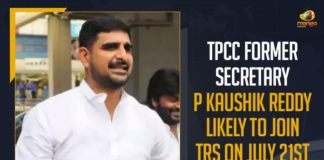 Congress Leader Koushik Reddy, Congress Leader Koushik Reddy Resigns, Huzurabad bypoll, Huzurabad bypoll 2021, Huzurabad Congress Leader, Koushik Reddy, Mango News, P Kaushik Reddy Likely To Join TRS, Telangana Congress leader Kaushik Reddy To Join TRS, TPCC Former Secretary P Kaushik Reddy Likely To Join TRS, TPCC Former Secretary P Kaushik Reddy Likely To Join TRS On July 21st