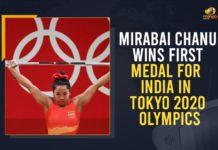 Mirabai Chanu Wins First Medal For India At Tokyo 2020 Olympics India’s 1st Medal: Weightlifter Mirabai Chanu Wins Silver, Mango News, Mirabai Chanu becomes 1st Indian weightlifter, Mirabai Chanu creates history, Mirabai Chanu wins silver in 49kg, Mirabai Chanu wins silver medal in Weightlifting Women, Mirabai Chanu wins Silver to give India first medal, Tokyo 2020, Tokyo Olympics, Tokyo Olympics 2020, Weightlifter Mirabai Chanu Wins Silver, Weightlifter Mirabai Chanu wins silver medal, Weightlifting