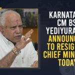 BS Yediyurappa, BS Yediyurappa Announces his Resignation, BS Yediyurappa Announces his Resignation as Karnataka Chief Minister, Karnataka Chief Minister, Karnataka chief minister BS Yediyurappa, Karnataka CM BS Yediyurappa, Karnataka CM BS Yediyurappa announces his resignation, Mango News, Yediyurappa Announces his Resignation, Yediyurappa Announces his Resignation as Karnataka Chief Minister, Yediyurappa resigns as Karnataka chief minister, Yediyurappa submits resignation as Karnataka CM