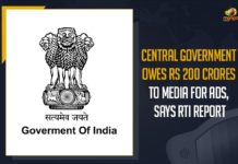 Central Government Owes Rs 200 Crores To Media For Ads, Says RTI Report Central Government, Central Government Owes Rs 200 Crores, Central Government Owes Rs 200 Crores To Media, Central Government Owes Rs 200 Crores To Media For Ads, Central Government Owes Rs 200 Crores To Media For Ads Says RTI Report, Centre owes news outlets over Rs 200 crore, Centre owes news outlets over Rs 200 crore in ad money, Directorate of Advertising and Visual Publicity, Mango News