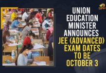 Union Education Minister Announces JEE (Advanced) Exam Dates To Be October 3