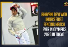 Bhavani Devi Won India’s First Fencing Match Ever In Olympics 2020 In Tokyo Bhavani Devi Knocked Out After Winning, Bhavani Devi Won Fencing Match, Bhavani Devi Won Fencing Match In Olympics 2020, Bhavani Devi Won India’s First Fencing Match, Bhavani Devi Won India’s First Fencing Match Ever In Olympics 2020, Bhavani Devi Won India’s First Fencing Match Ever In Olympics 2020 In Tokyo, Chadalavada Anandha Sundhararaman Bhavani Devi, Mango News, Olympics, Olympics 2020, Tokyo Games, Tokyo Olympics 2020