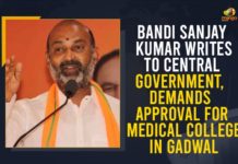 Bandi Sanjay Kumar Writes To Central Government, Demands Approval For Medical College in Gadwal approval for a medical college in Gadwal, approval for a medical college in Gadwal district, Bandi Sanjay Kumar, Bandi Sanjay Kumar Writes To Central Government, Bandi Sanjay Kumar Writes To Central Government Demands Approval For Medical College in Gadwal, Bandi Sanjay writes to centre to sanction medical college, Bandi urges Telangana govt to recruit medicos, Bharatiya Janata Party, BJP President of Telangana, Central Government, Mango News, medical college in Gadwal