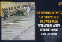 Railway Ministry Tweets ‘Life Is Not Scene Of Bollywood Movie’ After Video Of Woman Boarding Moving Train Goes Viral Indian Railway Ministry, Mango News, Railway Ministry Tweets, Railway Ministry Tweets ‘Life Is Not Scene Of Bollywood Movie’ After Video Of Woman Boarding Moving Train Goes Viral, RPF Constable Saves Woman, RPF Constable Saves Woman From Being Run Over By Train, RPF constable saves woman from falling under moving train, RPF jawan wins praise for saving woman, Union Railway Ministry, Video Of Woman Boarding Moving Train, Video Of Woman Boarding Moving Train Goes Viral