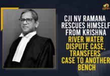 CJI NV Ramana Rescues Himself From Krishna River Water Dispute Case, Transfers Case To Another Bench Andhra Pradesh Government, AP-Telangana Water Disputes, AP-TS Water Disputes, Chief Justice of India, CJI Ramana, CJI Ramana Reviews Petition, CJI referred to mediation, Krishna River Water Dispute, Krishna River Water Dispute Between AP-Telangana, krishna water disputes, krishna water disputes tribunal, Mango News, ongoing dispute over the Krishna River water, Telangana Government, Water Dispute