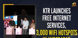 Free Internet Services, Free Internet Services 3000 WiFi Hotspots In Hyderabad, Hyderabad has largest free public wi-fi network, KTR launches 3000 public Wi-Fi hotspots, KTR Launches Free Internet Services, KTR Launches Free Internet Services 3000 WiFi Hotspots In Hyderabad, KTR to launch Free Wi-Fi project, Mango News, Minister KTR launches 3000 free public Wi-Fi hotspots, public Wi-Fi hotspots in Hyderabad, Telangana Rashtra Samithi, TRS Working President KTR