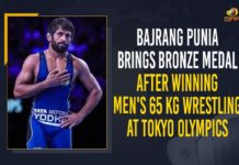 Bajrang Punia Brings Home Bronze Medal After Winning Men’s 65 Kg Wrestling At Tokyo Olympics Bajrang Punia vs Daulet Niyazbekov Men’s 65kg Wrestling Bronze Medal Match HIGHLIGHTS, Bajrang Punia Wins Bronze, Bajrang Punia wins bronze medal, Bajrang Punia wins Olympic wrestling bronze, Bajrang Punia wins wrestling bronze at Tokyo Olympics, Brave Bajrang Punia wins bronze for India, India Medals Count Reaches to 6, Indian Wrestler Bajrang Punia, Indian Wrestler Bajrang Punia Wins Bronze, Mango News, Tokyo Olympics, Tokyo Olympics Wrestling
