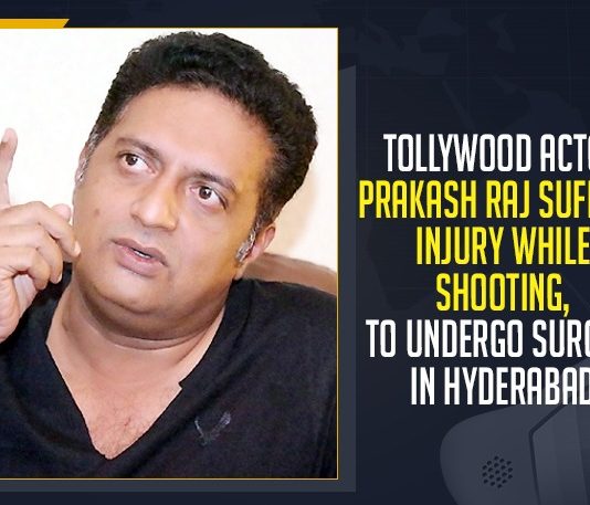 Actor Prakash Raj gets injured while shooting in Chennai, D44, Dhanush, Mango News, Prakash Raj, Prakash Raj meets with an accident, Prakash Raj suffered injuries during the filming of Dhanush’s movie D44, Prakash Raj suffers a fall, Prakash Raj suffers an injury, Prakash Raj suffers injury, Prakash Raj suffers injury during shoot, Tollywood Actor Prakash Raj Suffers Injury, Tollywood Actor Prakash Raj Suffers Injury While Shooting