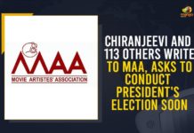 Chiranjeevi And 113 Others Write To MAA, Asks To Conduct President’s Election Soon 2021 MAA elections, Chiranjeevi And 113 Others Write To MAA, election notification, Krishnam Raju, MAA, MAA Elections, MAA Elections 2021, MAA President’s Election, Mango News, Movie Artist Association, Movie Artist Association Elections, Movie Artist Association Elections 2021, Mr Krishnam Raju, President’s Election, Tollywood and Movie Artistes Association, Tollywood Megastar Chiranjeevi, Tollywood’s MAA elections