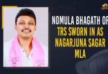 Nomula Bhagath Of TRS Sworn In As Nagarjuna Sagar MLA Mango News, Nagarjuna Sagar MLA, Nomula Bagath, Nomula Bagath Kumar, Nomula Bagath Kumar Takes Oath as MLA, Nomula Bagath Kumar Takes Oath as MLA Today, Nomula Bhagat sworn in as MLA, Nomula Bhagath, Nomula Bhagath Of TRS Sworn In As Nagarjuna Sagar MLA, Nomula Bhagath takes oath as Nagarjuna Sagar, Nomula Bhagath Takes Oath As Nagarjuna Sagar MLA, telangana, TRS candidate Nomula Bhagath