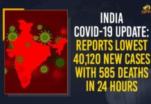 India COVID-19 Update: Reports Lowest 40,120 New Cases With 585 Deaths In 24 Hours Coronavirus Cases, coronavirus cases in india state wise, coronavirus cases in india today state wise, coronavirus cases india, coronavirus india, India Coronavirus, India Covid-19 Updates, New Confirmed Corona Cases, total corona cases in india today, total corona positive in india,mango news