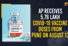 AP Receives 5.76 Lakh COVID-19 Vaccine Doses From Pune On August 13 5.76 Lakh Covid-19 Vaccine Doses has Reached to AP, 5.76 Lakh Covid-19 Vaccine Doses has Reached to AP Today, Corona Vaccination Drive, coronavirus vaccine distribution, COVID 19 Vaccine, Covid Vaccination, Covid vaccination in India, Covid-19 Vaccination, Covid-19 Vaccination Distribution, Covid-19 Vaccine Distribution updates, Covid-19 Vaccine In AP, Distribution For Covid-19 Vaccine, India Covid Vaccination, Mango News, Vaccine Distribution