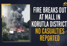 Fire Breaks Out At Mall In Korutla District, No Casualties Reported Fire Breaks Out At Mall In Korutla District, Fire breaks out in shopping mall in Korutla, fire broke out in a shopping mall of Korutla, Jagtial, Jagtial district, Korutla Fire Mishap, Major fire accident occurred in a cloth showroom, Major fire accident occurred in a cloth showroom in Korutla, Mango News, shopping mall gutted in fire Telangana, Telangana shopping mall gutted in fire