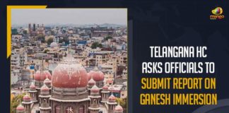 Ganesh celebrations, Ganesh Chaturthi, Ganesh Chaturthi 2021, Ganesh Chaturthi Celebrations, Ganesh idols immersion report, immersion of Ganesh idols, Mango News, Report On Ganesh Immersion, Telangana HC, Telangana HC Asks Officials To Submit Report On Ganesh Immersion, Why No Action Taken Against Ganesh Idol Immersion