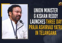 Union Minister G Kishan Reddy Launches Three Day Praja Ashirvad Yatra In Telangana Bandi Sanjay Kumar, BJP Praja Ashirvad Yatra, kishan reddy, Kishan Reddy Launches Three Day Praja Ashirvad Yatra, Kishan Reddy Launches Three Day Praja Ashirvad Yatra In Telangana, Mango News, Praja Ashirvad Yatra, Praja Ashirvad Yatra In Telangana, Telangana, Union Culture and Tourism Minister, Union Minister G Kishan Reddy, Union Minister G Kishan Reddy Launches Three Day Praja Ashirvad Yatra, Union Minister G Kishan Reddy Launches Three Day Praja Ashirvad Yatra In Telangana