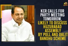 KCR Calls For Party Meeting Tomorrow, Likely To Discuss Huzurabad Assembly By Poll And Dalit Bandhu Scheme CM KCR to hold TRS party state committee meeting, CM KCR will held TRS Party State Committee Meeting Tomorrow, CM KCR will held TRS Party State Committee Meeting Tomorrow at Telangana Bhavan, Dalit Bandhu scheme, Huzurabad Assembly By Poll, KCR Calls For Party Meeting Tomorrow, KCR to hold meeting with TRS leaders tomorrow, Mango News, Telangana Bhavan, Telangana Chief Minister, Telangana Dalit Bandhu scheme, TRS Party State Committee Meeting