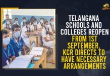 Telangana Schools And Colleges Reopen From 1st September, KCR Directs To Have Necessary Arrangements All educational institutions to reopen from September 1, All Telangana educational institutions to reopen, CM KCR Decides to Reopen All Education Institutions in The State, CM KCR Decides to Reopen All Education Institutions in The State From September 1st, COVID-19, Mango News, Schools and colleges in Telangana to reopen, Schools colleges to reopen on September 1 in Telangana, Telangana CM decides to reopen private public schools, Telangana govt gives nod to reopen schools and colleges, Telangana schools colleges to reopen