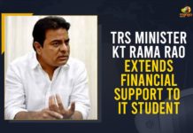 TRS Minister KT Rama Rao Extends Financial Support To IT Student IIT Student From Warangal, KTR extends financial aid to IIT student from Warangal, KTR Extends Financial Assistance to IIT Student, KTR Extends Financial Assistance to IIT Student From Warangal, KTR extends financial assistance to young IIT student, KTR funds Warangal girl’s IIT education, Mango News, Minister KTR Extends Financial Assistance to IIT Student, Minister KTR Extends Financial Assistance to IIT Student From Warangal, Warangal