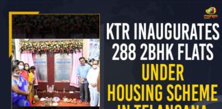 2 BHK Dignity Houses at Saidabad, 2 BHK Houses, 2 BHK Houses Scheme, Hyderabad, KTR Inaugurated 288 Units of 2 BHK Dignity Houses, KTR inaugurates 288 flats, KTR inaugurates 288 flats under dignity housing, KTR inaugurates 288 flats under dignity housing scheme, KTR inaugurates 2BHK complex, Mango News, Minister KTR, Minister KTR Inaugurated 288 Units of 2 BHK Dignity Houses, Minister KTR Inaugurated 288 Units of 2 BHK Dignity Houses at Saidabad, Pilligudiselu