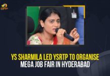YS Sharmila Led YSRTP To Organise Mega Job Fair In Hyderabad Founder and President of the YSRTP, Hyderabad, job fair, Mango News, Mega job drive in Hyderabad, Mega Job Fair, Mega Job Fair In Hyderabad, Multinational Companies, YS Sharmila Led YSRTP To Organise Mega Job Fair, YS Sharmila Led YSRTP To Organise Mega Job Fair In Hyderabad, YSR Telangana Party, YSRCP to organise mega job mela in 3 districts, YSRTP, YSRTP Office, YSRTP organizers, YSRTP To Organise Mega Job Fair In Hyderabad