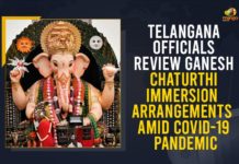 Telangana Officials Review Ganesh Chaturthi Immersion Arrangements Amid COVID-19 Pandemic 330 cranes to be utilised for Ganesha idol immersion, All arrangements in place for Ganesh Chaturthi, Ganesh Chaturthi, Ganesh Chaturthi 2021, Ganesh Chaturthi Celebrations, Ganesh Chaturthi Immersion Arrangements, Ganesh Chaturthi Immersion Arrangements Amid COVID-19 Pandemic, Hyderabad, Hyderabad gears up for Vinayaka Chaturthi, Khairatabad Ganesh Chaturthi Celebration, Mango News, Telangana officials review arrangements at Tank Bund, Telangana Officials Review Ganesh Chaturthi Immersion Arrangements, Telangana Officials Review Ganesh Chaturthi Immersion Arrangements Amid COVID-19 Pandemic