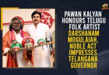 Pawan Kalyan Honours Telugu Folk Artist Darshanam Mogulaiah, Noble Act Impresses Telangana Governor Bheemla Nayak singer Kinnera Mogulaiah, Mango News, pawan kalyan, Pawan Kalyan offers financial aid of Rs 2 Lakh to Kinnera, Pawan Kalyan offers financial aid to Kinnera artiste Mogulaiah, Pawan Kalyan rewards Mogulaiah, Pawan Kalyan rewards Mogulaiah with Rs 2 lakh, Pawan Kalyan Rs 2 Lakh Financial Aid to Mogulaiah, Tamilisai Appreciates Pawan Kalyan, Telangana Governor Tamilisai Appreciates Pawan Kalyan, Telangana Governor Tamilisai Appreciates Pawan Kalyan for Rs 2 Lakh Financial Aid to Mogulaiah, Telugu star Pawan Kalyan gives Rs 2 lakhs aid to folk artist