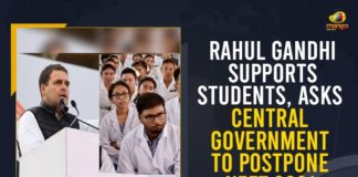 Central Government To Postpone NEET 2021 Examination, Congress corners Centre on NEET JEE exams, Mango News, NEET 2021, NEET 2021 Examination, NEET 2021 Postponement, NEET examination, NEET Examination 2021, NEET JEE 2020 Exam Postponement, rahul gandhi, Rahul Gandhi Supports Students Asks Central Government, Rahul Gandhi Supports Students Asks Central Government To Postpone NEET 2021 Examination