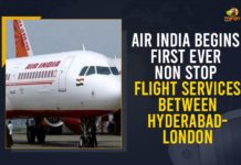 Air India Begins First Ever Non Stop Flight Services Between Hyderabad-London Air India Begins First Ever Non Stop Flight Services, Air India Begins First Ever Non Stop Flight Services Between Hyderabad-London, Air India launch non-stop flight service between, Air India set to commence Hyderabad-London non-stop flight, Air India to begin non-stop Hyderabad-London flights, Air India to operate first ever non-stop Hyderabad-London flight, Air India to start direct flights to London from Hyderabad, flights to London from Hyderabad, Hyderabad-London flight, International flights latest news, Mango News, Non Stop Flight Services Between Hyderabad-London, non-stop Hyderabad-London flights