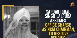 BJP Government, Indian Public Service, Mango News, Mukhtar Abbas Naqvi, National Commission for Minorities, NCM Chairman, Prime Minister Narendra Modi, Prime Minister Narendra Modi Government, Sardar Iqbal Singh, Sardar Iqbal Singh Lalpura, Sardar Iqbal Singh Lalpura Assumes Office Charge As NCM Chairman, Sardar Iqbal Singh Lalpura takes charge as Chairman, Union Minister for Minority Affairs