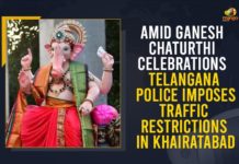 Amid Ganesh Chaturthi Celebrations Telangana Police Imposes Traffic Restrictions In Khairatabad Amid Ganesh Chaturthi Celebrations Telangana Police Imposes Traffic Restrictions In Khairatabad, Ganesh Chaturthi, Ganesh Chaturthi begin in Telugu states, Ganesh Chaturthi Celebrations Telangana, Hyderabad, Khairatabad, Khairatabad Ganesh, Khairatabad Ganesh 2021, Mango News, Telangana Police, Telangana Police Imposes Traffic Restrictions In Khairatabad, Traffic restrictions in Hyderabad, Traffic Restrictions In Khairatabad, Traffic restrictions in place in Khairatabad