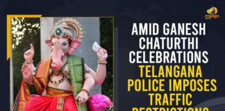 Amid Ganesh Chaturthi Celebrations Telangana Police Imposes Traffic Restrictions In Khairatabad, Ganesh Chaturthi, Ganesh Chaturthi begin in Telugu states, Ganesh Chaturthi Celebrations Telangana, Hyderabad, Khairatabad, Khairatabad Ganesh, Khairatabad Ganesh 2021, Mango News, Telangana Police, Telangana Police Imposes Traffic Restrictions In Khairatabad, Traffic restrictions in Hyderabad, Traffic Restrictions In Khairatabad, Traffic restrictions in place in Khairatabad