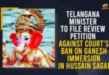 Telangana Minister To File Review Petition Against Court’s Ban On Ganesh Immersion In Hussain Sagar Ban On Ganesh Immersion In Hussain Sagar, Court’s Ban On Ganesh Immersion In Hussain Sagar, Ganesh celebrations, Ganesh Chaturthi, Ganesh Chaturthi 2021, Ganesh Chaturthi Celebrations, Ganesh idols immersion report, Ganesh Immersion In Hussain Sagar, immersion of Ganesh idols, Mango News, Report On Ganesh Immersion, Review Petition Against Court’s Ban On Ganesh Immersion, Talasani Srinivas Yadav, Telangana HC, Telangana Minister To File Review Petition Against Court’s Ban On Ganesh Immersion In Hussain Sagar