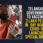 CM KCR Instructed Officials to Take up Special Covid Vaccination Drive to Vaccinate 3 Lakh People Daily, Coronavirus India Latest Update Live, Coronavirus news live updates, Countering COVID-19, COVID-19, KCR Instructed Officials to Take up Special Covid Vaccination Drive, Mango News, Special drive to vaccinate 3 lakh/day, Telangana CM K Chandrasekhar Rao, Telangana Coronavirus, Telangana Coronavirus Cases, Telangana Coronavirus Vaccination, Telangana govt to take up spl drive to vaccinate 3 lakh people, Telangana to vaccinate 3 lakh People