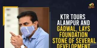 100 Bed Hospital, 100 Bed Hospital at Alampur, Alampur, Construction of 100 Bed Hospital at Alampur, Foundation Stone Laid for 100 Bedded Hospital, KTR Laid Foundation Stone for Construction of 100 Bed Hospital, KTR lays foundation for 100-bed hospital, Mango News, Minister KTR, Minister KTR Laid Foundation Stone for Construction of 100 Bed Hospital, Minister KTR Laid Foundation Stone for Construction of 100 Bed Hospital at Alampur, telangana