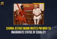 Chinna Jeeyar Swami Invites PM Modi To Inaugurate Statue Of Equality chinna jeeyar swami, Chinna Jeeyar Swami Invites PM Modi, Chinna Jeeyar Swamy, Chinna Jeeyar Swamy Invited PM Modi, Chinna Jeeyar Swamy Invited PM Modi Today for Inaugural Event, Chinna Jeeyar Swamy Invited PM Modi Today for Inaugural Event of the Statue of Equality, Inaugural Event of the Statue of Equality, Inauguration ceremony of Statue of Equality, Mango News, pm narendra modi, Statue of Equality