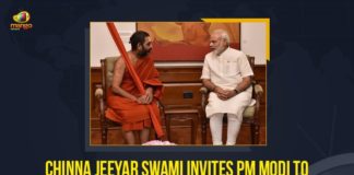 chinna jeeyar swami, Chinna Jeeyar Swami Invites PM Modi, Chinna Jeeyar Swamy, Chinna Jeeyar Swamy Invited PM Modi, Chinna Jeeyar Swamy Invited PM Modi Today for Inaugural Event, Chinna Jeeyar Swamy Invited PM Modi Today for Inaugural Event of the Statue of Equality, Inaugural Event of the Statue of Equality, Inauguration ceremony of Statue of Equality, Mango News, pm narendra modi, Statue of Equality