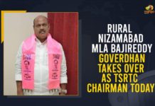 Baji Reddy Goverdhan, Bajireddy Govardhan takes charge as the new Chairman of TSRTC, Bajireddy takes charge as TSRTC Chairman, Hyderabad, Mango News, MLA Bajireddy Govardhan assumes charge as TSRTC Chairman, MLA Bajireddy Govardhan Takes Charge as TSRTC Chairman, MLA Bajireddy Goverdhan named TSRTC chairman, TRS MLA Bajireddy Govardhan Takes Charge as TSRTC Chairman, TRS MLA Bajireddy Govardhan Takes Charge as TSRTC Chairman Today, TSRTC, TSRTC Chairman