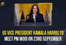 US Vice President Kamala Harris To Meet PM Modi On 23rd September kamala harris, Kamala Harris To Meet PM Modi, Mango News, PM Modi To Meet With US Vice Prez Kamala Harris, PM Narendra Modi to meet US Vice-Prez Kamala Harris, Prime Minister of India Narendra Modi, Quad Leaders’ Summit, US Vice President, US Vice President Kamala Harris, US Vice President Kamala Harris To Meet PM Modi, US Vice President Kamala Harris To Meet PM Modi On 23rd September, US Vice-President Kamala Harris to meet PM Narendra Modi, Vice President of the United States of America, VP Kamala Harris