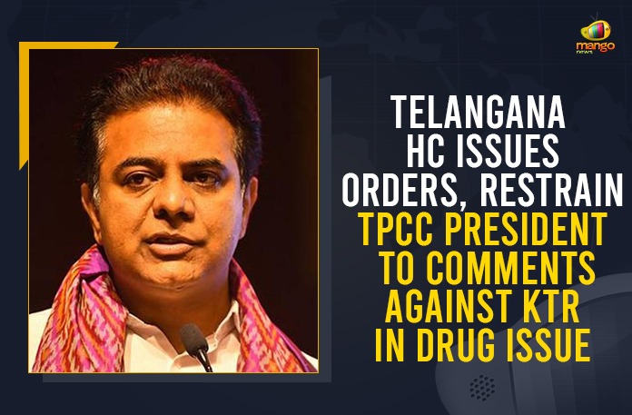 Telangana HC Issues Orders, Restrain TPCC President To Comments Against KTR In Drug Issue City Civil Court, City Civil court issues notice to Revanth Reddy, Court restrains Revanth from dragging KTR’s name in drugs, Court restrains Revanth from linking KTR to drug scandal, KTR files defamation case against Telangana Congress chief, Mango News, Revanth linking KTR to drug scandal, Revanth Reddy not to Speak Linking KTR with Drugs Case, Telangana HC Issues Orders Restrain TPCC President To Comments, Telangana HC Issues Orders Restrain TPCC President To Comments Against KTR In Drug Issue
