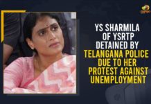 YS Sharmila Of YSRTP Detained By Telangana Police Due To Her Protest Against Unemployment Hyderabad, Mango News, Police detain YS Sharmila for staging hunger strike, Protest Against Unemployment, YS Sharmila, YS Sharmila Detained By Telangana Police, YS Sharmila detained during weekly fast over unemployment, YS Sharmila detained in Hyderabad while protesting, YS Sharmila Of YSRTP Detained By Telangana Police, YS Sharmila Of YSRTP Detained By Telangana Police Due To Her Protest Against Unemployment, YS Sharmila Protest Against Unemployment