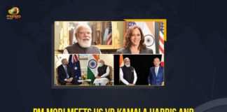 Kamala Harris, Live Updates PM Narendra Modi US Visit, Mango News, Modi in US UNGA summit Live Updates, Narendra Modi in US, PM Modi meets Kamala Harris, PM Modi says American CEOs appreciated, PM Modi US visit LIVE Updates, PM Modi’s US visit LIVE Updates, PM Narendra Modi meets US Vice President Kamala Harris, Prime Minister Narendra Modi Met US Vice President, Prime Minister Narendra Modi Met US Vice President Kamala Harris