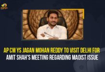 AP CM YS Jagan Mohan Reddy To Visit Delhi For Amit Shah’s Meeting Regarding Maoist Issue AP CM YS Jagan Mohan Reddy To Visit Delhi For Amit Shah's Meeting Regarding Maoist Issue