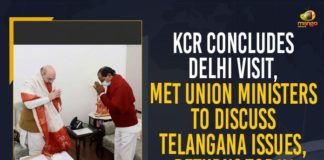 Chief Minister of Telangana met Union ministers., CM KCR Delhi Tour, CM KCR Delhi Tour Latest Updates, KCR Concludes Delhi Visi, KCR Concludes Delhi Visit, KCR Delhi Tour Highlights, KCR Delhi Tour News, KCR Met Union Ministers To Discuss Telangana Issues, KCR Returns Today, Mango News, Met Union Ministers To Discuss Telangana Issues, Returns Today, Telangana Chief Minister, Telangana CM in Delhi, Telangana CM KCR Delhi Tour
