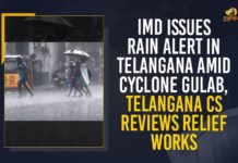 IMD Issues Rain Alert In Telangana Amid Cyclone Gulab, Telangana CS Reviews Relief Works CS Somesh Kumar, CS Somesh Kumar held Teleconference with District Collectors, CS Somesh Kumar Held Teleconference with District Collectors on Gulab Toofan, CS Teleconference with District Collectors on Gulab Toofan, Cyclone Gulab alert, Cyclone Gulab Update, Cyclonic Storm Gulab, Gulab Toofan, Mango News, Red Alert for Telangana, Telangana CS directs Collectors on Gulab Toofan, Telangana CS directs Collectors to keep vigil on Gulab Toofan, Telangana Gulab Toofan