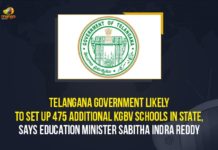 Telangana Government Likely To Set up 475 Additional KGBV Schools In State, Says Education Minister Sabitha Indra Reddy additional 457 KGBV and 194 model schools, Additional KGBV Schools In State, Education Minister of Telangana, Education Minister Sabitha Indra Reddy, Government to set up 475 additional KGBVs, Government to set up 475 additional KGBVs in Telangana, Kasturba Gandhi Balika Vidyalayas, Mango News, model schools, Sabitha Indra Reddy, Telangana, Telangana Government, Telangana Government Likely To Set up 475 Additional KGBV Schools In State, Telangana Monsoon Assembly Session