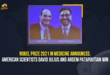 Nobel Prize 2021 In Medicine Announced, American Scientists David Julius And Ardem Patapoutian Win American Scientists David Julius And Ardem Patapoutian Win, Ardem Patapoutian win 2021 Nobel Prize, David Julius, Mango News, nobel prize, Nobel Prize 2021, Nobel Prize 2021 In Medicine, Nobel Prize 2021 In Medicine Announced, Nobel Prize in Medicine, Nobel Prize in medicine awarded to American scientists, Nobel Prize in Medicine Awarded to David Julius and Ardem, Nobel Prize Medicine US scientists, US duo Julius and Patapoutian win 2021 Nobel Prize